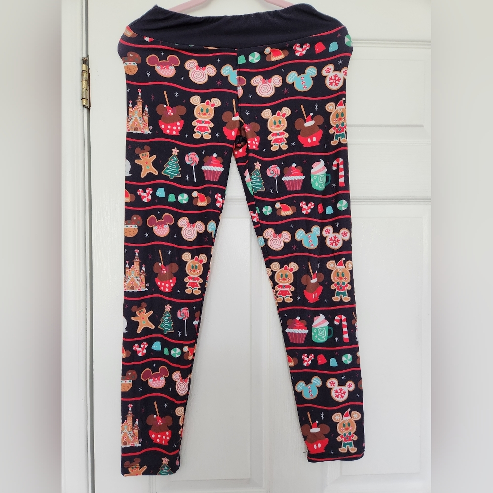Disney Parks Christmas Leggings Small